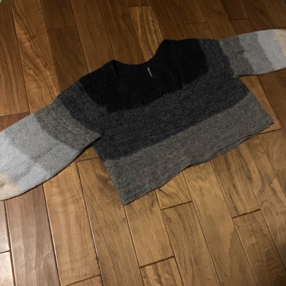 FREE PEOPLE Alpaca Chunky Knit Sweater Oversized Bishop Sleeve Medium - Large - Picture 5 of 16